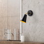 Opviq Evander Lámpara de Pared Negro y Oro
